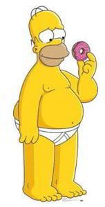 Homer Simpson comiendo rosquilla