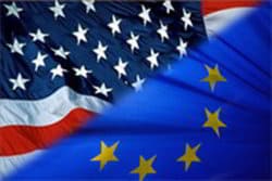 banderas Estados Unidos i Europa