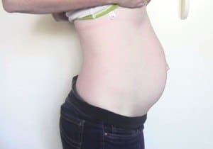 barriga embarazada de 21 semanas