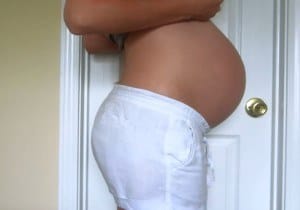 barriga embarazada de 35 semanas