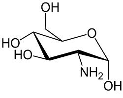 fórmula estructural de la glucosamina