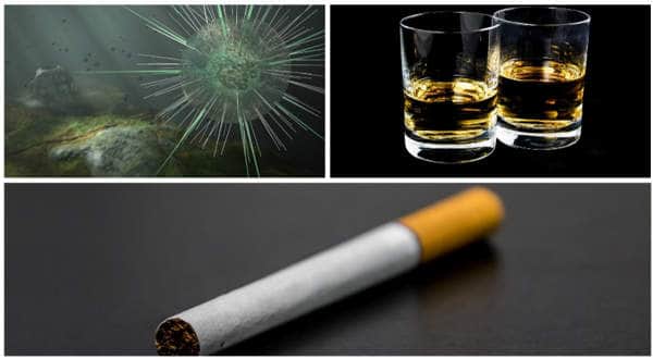 factores riesgo del cáncer - virus papiloma alcohol y tabaco