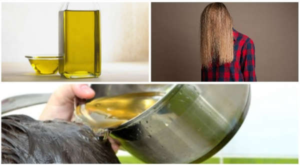 aceite de oliva en cabello